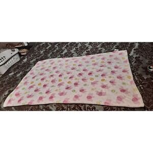 Little Miracles Fleece Baby Blanket Pink Elephants Flowers 44x29